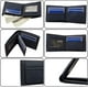 thumbnail image 4 of Cartera de hombre, carteras de hombre, cartera minimalista de hombre, ventana de identificación, monedero, tarjeta de crédito, RFID bloquea el soporte, color azul, 4 of 5