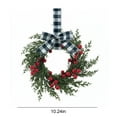 thumbnail image 2 of Yucurem Mini Christmas Wreaths for Kitchen Cabinet, 10 Inch Small Christmas Hanging Artificial Garlands with Ribbon for Front Door Window Door Fireplace Decor, 2 of 7