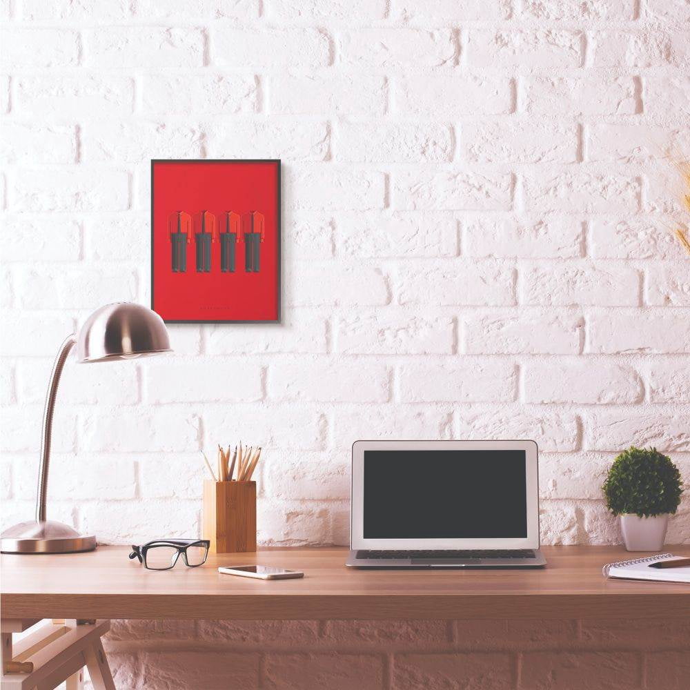 Stupell Industries Kraftwerk Famous People Characters Fashion Design Framed Wall Art by Fred Birchal