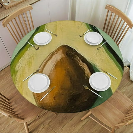 

Patifu Avocado Round Tablecloth 100% Polyester Stain-Resistant Washable for Indoor Outdoor Restaurants Weddings Parties Table Cover Tablecloths 31 -35
