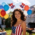 thumbnail image 4 of USA Patriotic Headband Red White Blue Star Hair Accessory Flag Hairband For Women Girls Independence Day Party Decorations, 4 of 8
