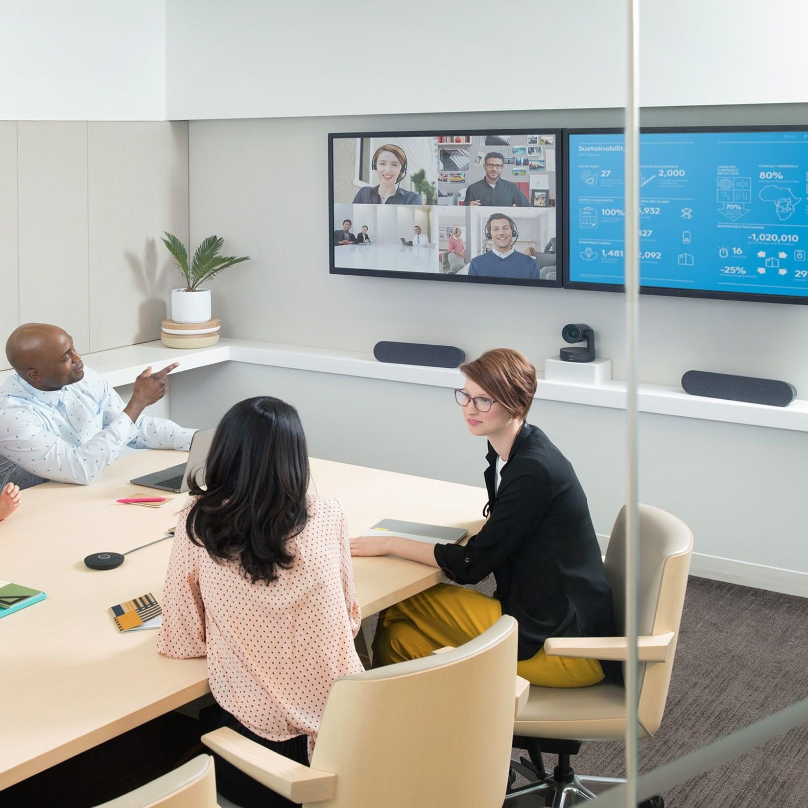 Logitech Rally Plus Video Video Conference Equipment - 3840 x 2160 Video (Content) - 4K UHD - USB - External Microphone(s) - Desktop
