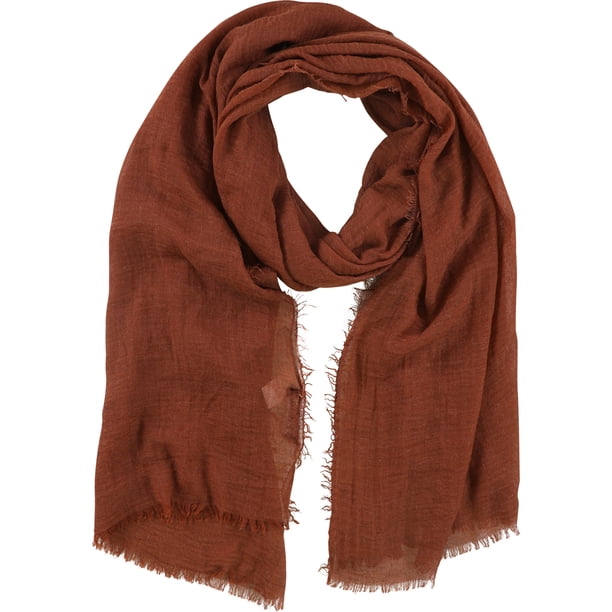 Verona Collection - Bufanda hiyab con flecos para mujer, naranja, talla única