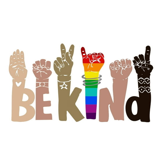 Metal Tin Retro Sign - BE Kind Premium Matte Metal Posters| Pride | Rainbow | Inclusive Wall Art Motivational Wall Art Metal Poster Plaques for Home Living Room Cafe Bar Wall Decor Tin Sign 8x12inch