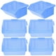 thumbnail image 1 of GOOHOCHY Cajas de almacenamiento de estantes de estantería de anidación de plástico de 6 piezas de plástico cajas de almacenamiento de estante, 1 of 7
