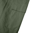 thumbnail image 3 of UTTOASFAY Fashion Pants Women Casual Pocket Button Elastic Waist Full Length Pants Army Green, 3 of 8