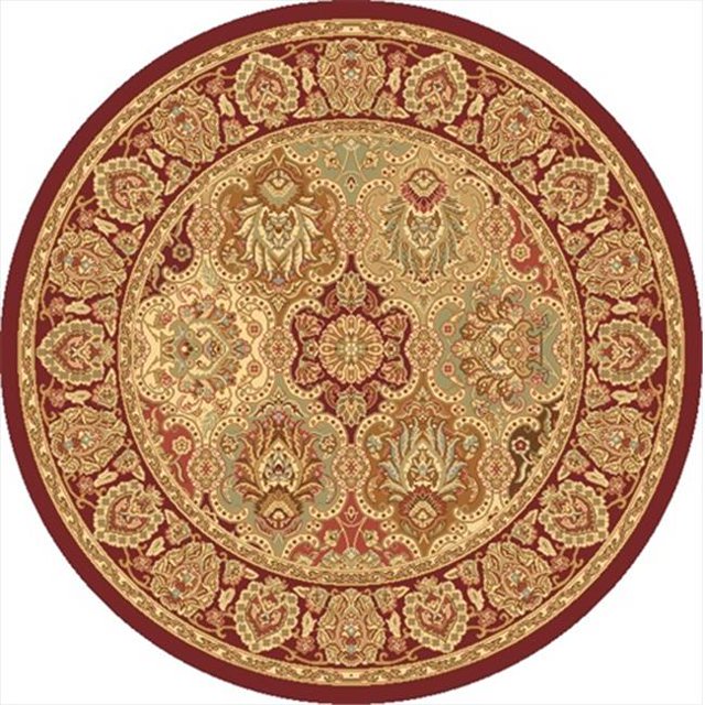 Rugs America 22775 5 Pi 3 Po. Nouveau Tapis de Zone Ronde Cerise Panneau de Vision
