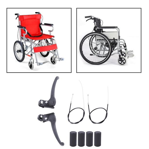 Freno de silla de ruedas,Reemplazo de frenos de silla de ruedas anti -deslizamiento,Accesorios de arbólogo de silla de ruedas Profesional,Conjunto de freno de mano de silla de ruedas de