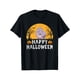 thumbnail image 1 of Men Women Kids Hippo Happy Halloween T-Shirt - Cute Hippo & Happy Halloween Print with Bats & Jack-O'-Lanterns, Loose Fit Black Cotton Costume Party Shirt for s,, Kids (Casual & Costume W, 1 of 6