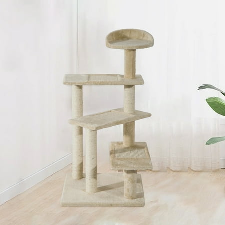Babyroom 39 Soft Cat Scratching Tree For Indoor Outdoor Activity Centre Pet Bed Tower Condo Home Revolving Steps Climbing Post Pets Furniture Kitty Beige Canada Babyroom 39 Soft Cat Scratching Tree, Outdoor Cat Furniture