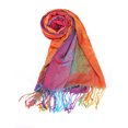 thumbnail image 2 of Bufanda Color Degradado Para Mujeres Borla Suave Envoltura Envoltura Multicolor Floral Naranja 71"x27.5", 2 of 7