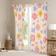 thumbnail image 3 of jejeloiu Kawaii Flower Daisy Black Out Curtains,Natural Botanical Theme Curtains Pack of 2 (42x63 Each),Pink Blue Orange Bedroom Curtains For Children,Microfiber Bedroom Decor, 3 of 6