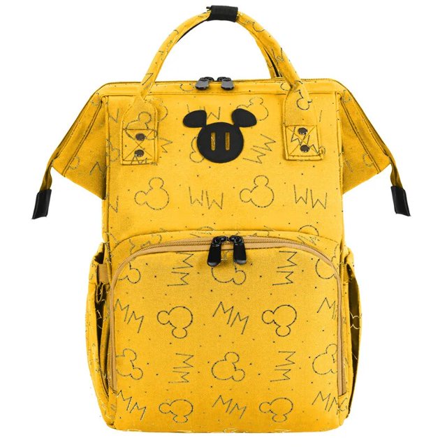 Disney-Bolsa de pañales de Mickey para mujeres embarazadas, mochila de dibujos animados, bolso de gran capacidad, multifuncional, USB, nuevo
