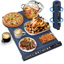 Nardea Silicone Electric Folding Warming Tray,22 inch 300W Roll-Up Food Warming Mat with 8 Temperature Settings & 5 Modes for Kitchen, Parties, and Camping