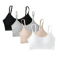 thumbnail image 2 of Usaibhir 10-18T Girls Adjustable Strap Solid Color Training Bra Sets Wireless Crop Cami Sports Padded Bra, Pack of 4, 2 of 9