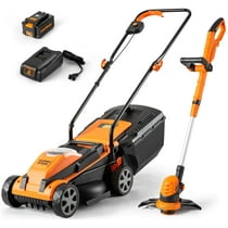 LawnMaster 20VMWGT 24V Max Combo Kit 13-inch Lawn Mower and 10-inch Grass Trimmer