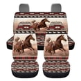 thumbnail image 2 of Pzuqiu Aztec Horse Car Seat Covers Full Set 4 Pack Easy to Install Front Seat Protector Auto Seat Rear Split Bench Cover Universal Automotive Seat Cover Accessories, 2 of 7