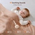 thumbnail image 3 of Dreamegg Baby Sound Machine with White Noise & Night Light, Portable Baby Soother for Home & Travel, Cream, 3 of 9