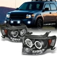 thumbnail image 6 of AKKON - For Ford Escape Chrome Clear Dual LED Ring Design Halogen Type Projector Headlights Front Lamps, 6 of 6
