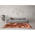 thumbnail image 3 of Ahgly Company Indoor Square Abstract Orange Modern Area Rugs, 3' Square, 3 of 4