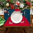 thumbnail image 3 of LHWEN Red Christmas Placemats 32x21 cm Seasonal Snowflakes Holiday Washable Table Mats Polyester Linen Wrinkle-Proof Dining Table Colorful Winter Decor Perfect for Daily Use Parties and Receptions, 3 of 3