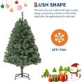 thumbnail image 4 of 6 ft prelit artificial high-end spruce christmas tree con LED lights, hinged metal branches, y foldable stand - suitable para home, oficina, y winter holiday decor, 4 of 7