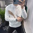 thumbnail image 4 of Camiseta punk para hombre, cuello redondo, sudaderas sociales coreanas, ropa de lujo de moda Harajuku para hombre, diseño casual normal, top a granel, 4 of 5