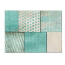 Trademark Fine Art 'Teal Print Collage' Canvas Art by Marcee Duggar