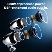 GoHawk AN4 All-in-One Built-in Amplifier 4 Waterproof Bluetooth Motorcycle Stereo Speakers Audio Amp System Harley ATV Chrome