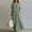 Green, variant on IUYRTFE Women's V Neck Short Sleeve Maxi Dress Cotton Linen Loose Fit Summer Casual Long Vacation Dress