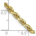 thumbnail image 4 of Solid 14K Yellow Gold 3.6mm Diamond-cut Quadruple Rope Lobster Lock Chain - 22", 4 of 8
