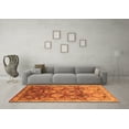 thumbnail image 3 of Ahgly Company Indoor Round Oriental Orange Industrial Area Rugs, 4' Round, 3 of 4