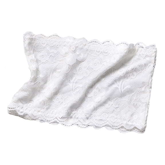 Breathable Floral Bandeau Bra Women's Stretchy Lace Tube Top Cleavage Cover Lightweight Summers Lingerie Gifts