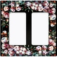 thumbnail image 6 of Metal Light Switch Plate Cover Circular Cotton Flower Feather Frame FLW025, 6 of 37