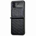 thumbnail image 2 of Dteck Case for Samsung Galazy Z Flip 4 6.7" 2022 Release, Retro PU Leather Case with Luxury Embossed Diamond Grid Anti-drop Anti-seismic Stand n Folding Design Shockproof Case Samsung Z Flip 4, Black, 2 of 12