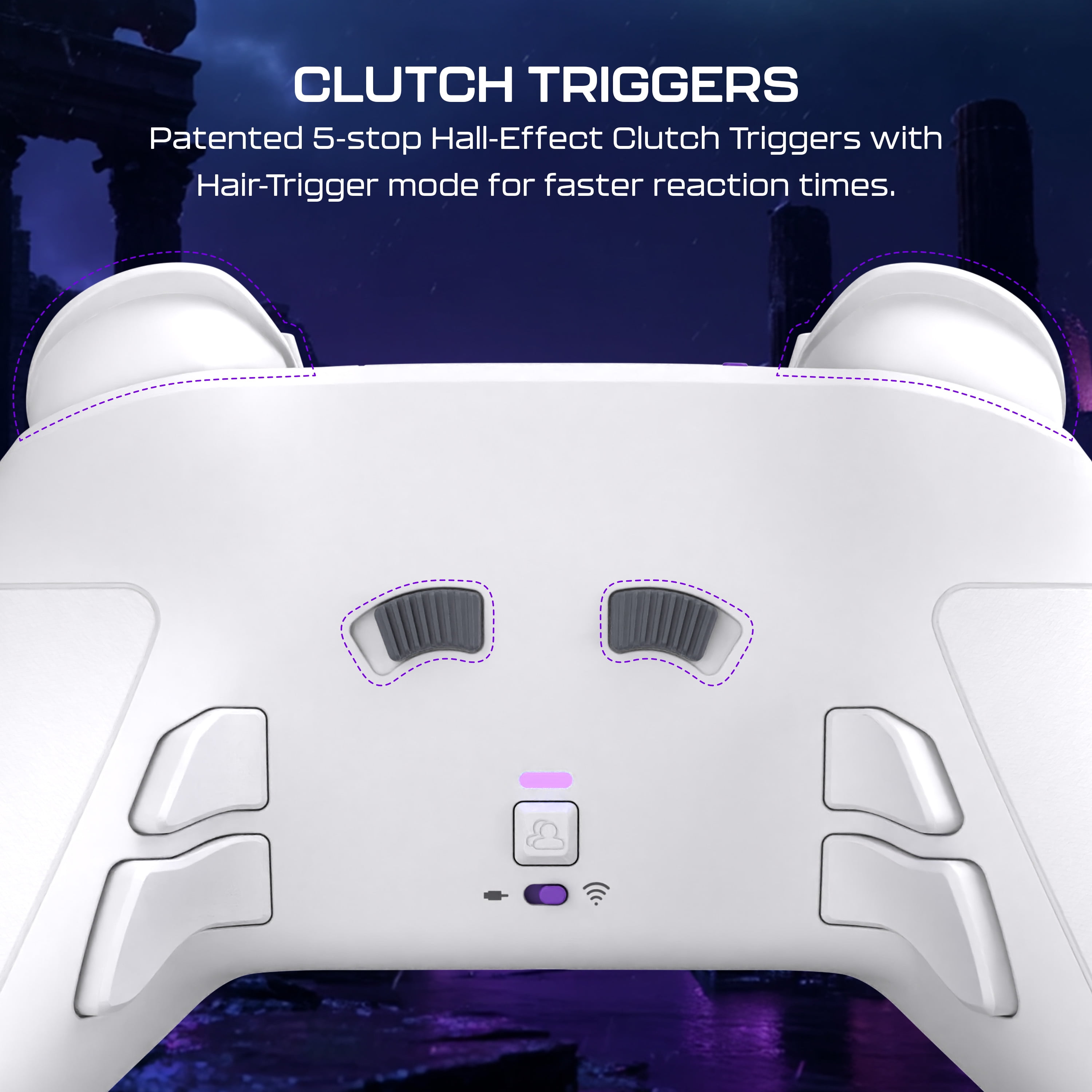 Turtle Beach Victrix Pro BFG Reloaded Wireless Modular Gaming Controller for PlayStation 5, PlayStation 4, PC; Fightpad Module, Hall-Effect Thumbsticks/Triggers, Remappable Buttons - White