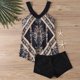 thumbnail image 2 of Trajes de Baño de Bikini de Mujer Grande Impresión Dividida Traje de Baño Falda de Dos Piezas, Bikini de Playa Sexy para el Verano, 2 of 5