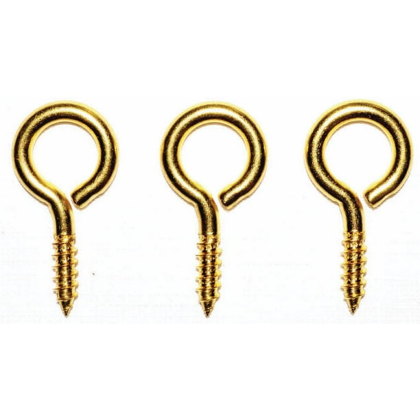 ProSource Large RustResistant Screw Eye 115/16 In L Solid Brass Brass Plated