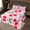 thumbnail image 2 of Erosebridal Cartoon Cherry Coverlet Set Twin, Fresh Fruit Bedding Set, Pink Heart Decor,, 2 of 5