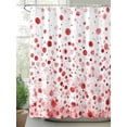 thumbnail image 2 of Boanket Polyester Fabric Red Polka Dot Shower Curtain, Modern Art Abstract Watercolor Dot Waterproof Bathtub Curtain Bathroom Decor Set with Hooks 60 x 72 Inches,, 2 of 6