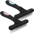 thumbnail image 1 of 2Pcs Carpet Rake with Handle 2 Row Tooth Handheld Rug Brush Ergonomic Carpet Groomer Fluffy Restoration Comb for Cleaning Pet, 1 of 5