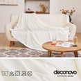 thumbnail image 5 of Deconovo Christmas Sherpa Plush Throw Blanket, Soft Warm Cozy Blanket for Couch Sofa Bed, Machine Washable Decorative Holiday Gift, 60"x80", Beige, 5 of 7