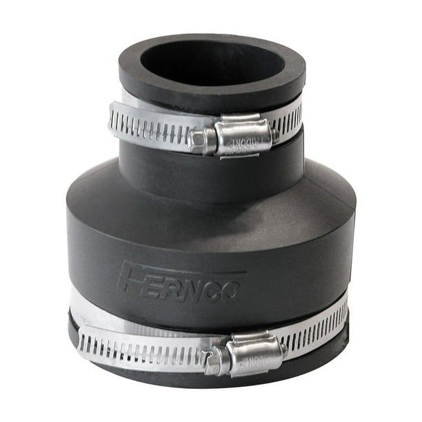 Fernco P1056315 Black PVC Flexible Reducing Pipe Coupling 3 x 11/2 in