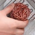 thumbnail image 3 of 5pc Copper Sponge Scrubbers - Kitchen Cleaning Tools with Stainless Steel Wool, Scouring Pads for Pots, Dishes & Cookers, 3 of 10