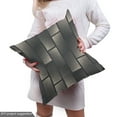 thumbnail image 5 of Ambesonne Geometric Fabric by the Yard Upholstery, Tile Like Squares Dots, 10 Yards, Dark Grey Champagne, 5 of 5