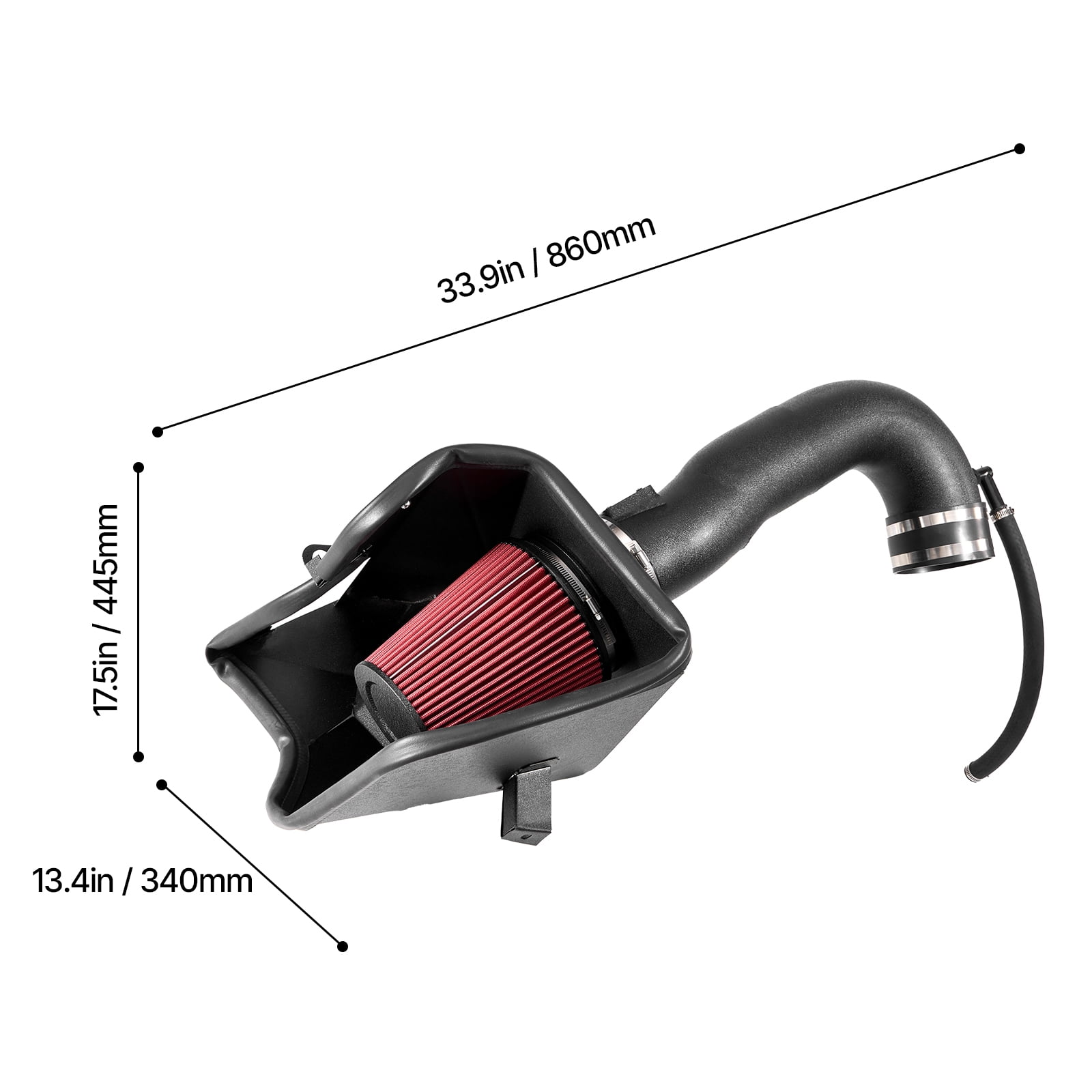 KFFKFF 3.9 Inch Cold Air Intake System with Heat Shield, Compatible with 2019-2025 Chevy Silverado/GMC Sierra and 2021-2025 Cadillac Escalade 6.2L, High Flow Filter for Enhanced Engine Performance