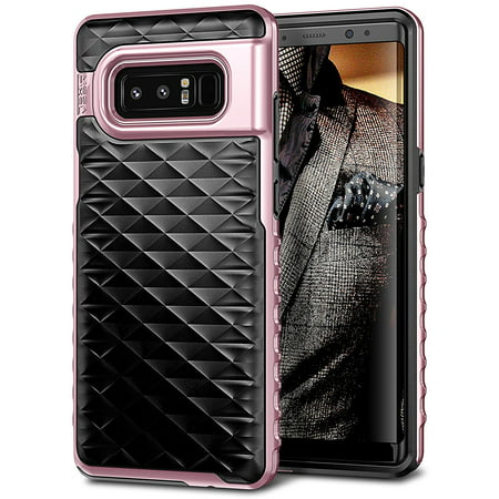 Galaxy Note 8 Case, ELV Samsung Galaxy Note 8 Defender 360 degree Protective Heavy Duty Premium Armor Full Body Hybrid Case Cover for Samsung Galaxy Note 8 (BLACK / ROSE