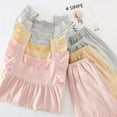 thumbnail image 3 of Chaleco sin mangas de algodón de verano, pantalones cortos, ropa de casa, conjunto de pijama de cuello cuadrado de gasa fina para mujer, dulce cuadros sueltos, 3 of 6