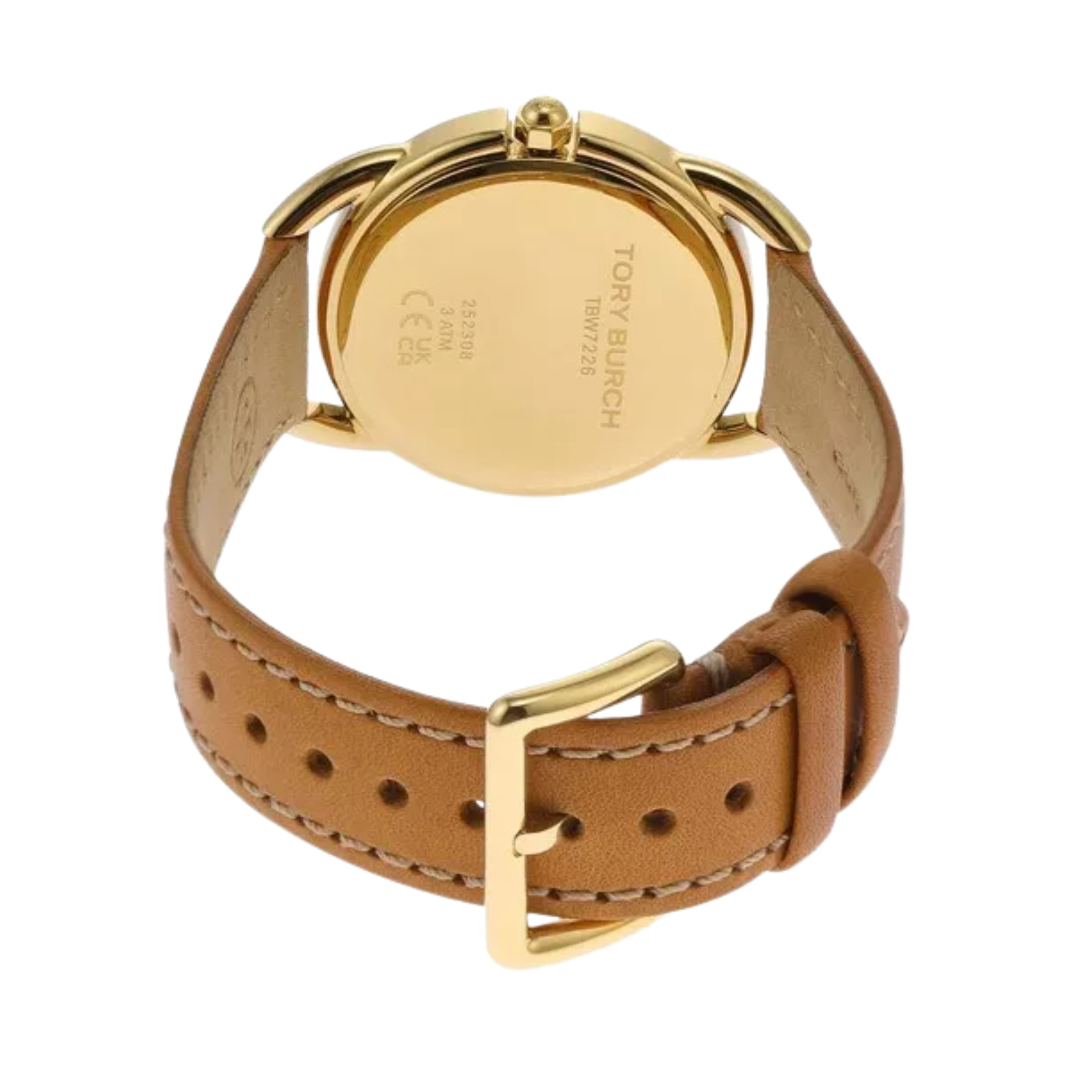 稀少 (トリーバーチ) Miller Ivory Dial Leather Ladies Watch Tory Burch TBW7226 The Miller Watch Ivory Dial Brown Leather