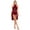 Burgundy, variant on Yeahdor Womens Chiffon Lyrical Dance Performance Costume Halter Neck Rhinestones Backless Leotard Dress A Navy Blue L